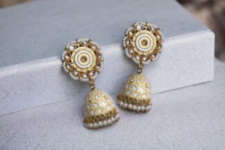 Stunning Yellow Jhumkas - Image 3