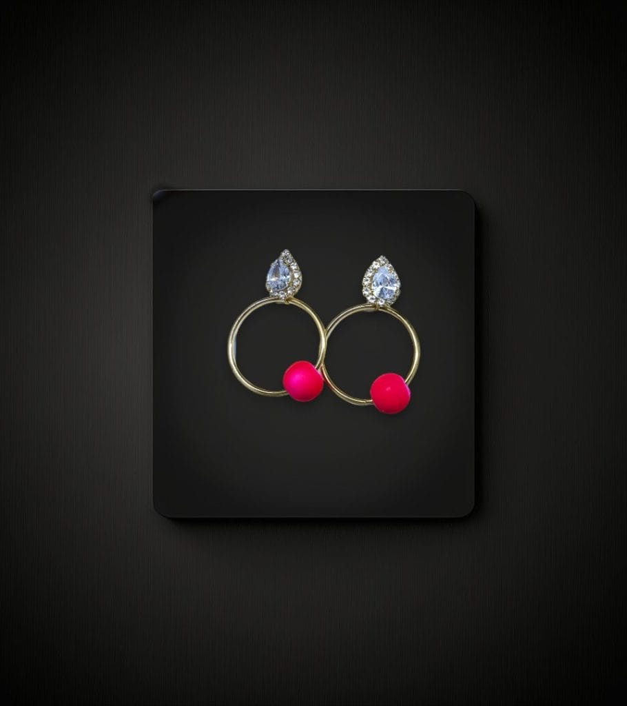 Pink Pearl Danglers