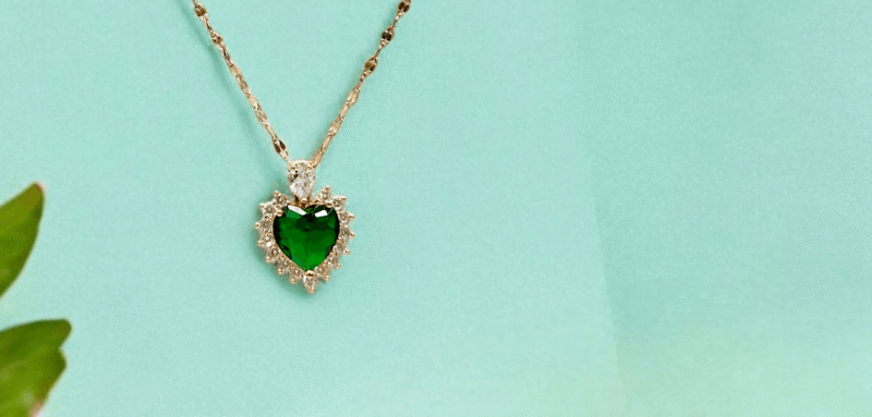 Green Heart Diamond Necklace