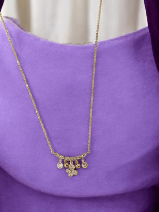 Necklace with a Delicate Flower Design - Image 3