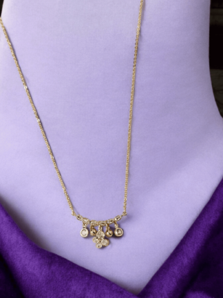 Necklace with a Delicate Flower Design