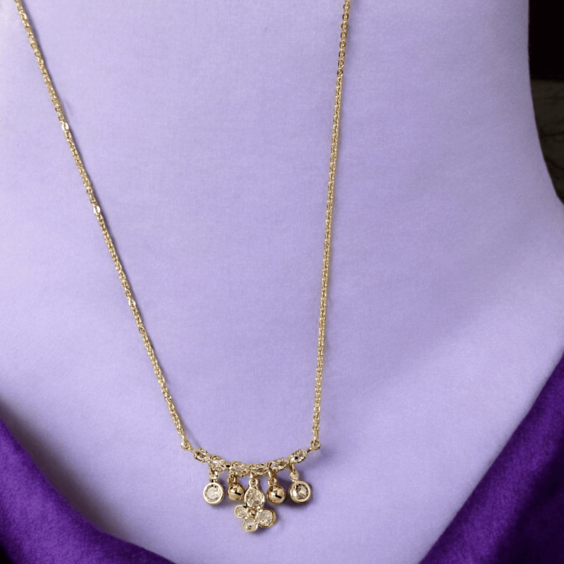 Necklace with a Delicate Flower Design