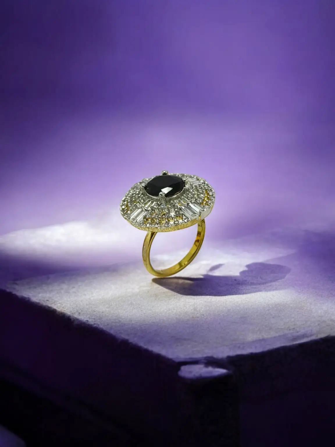 Black American Diamond Ring