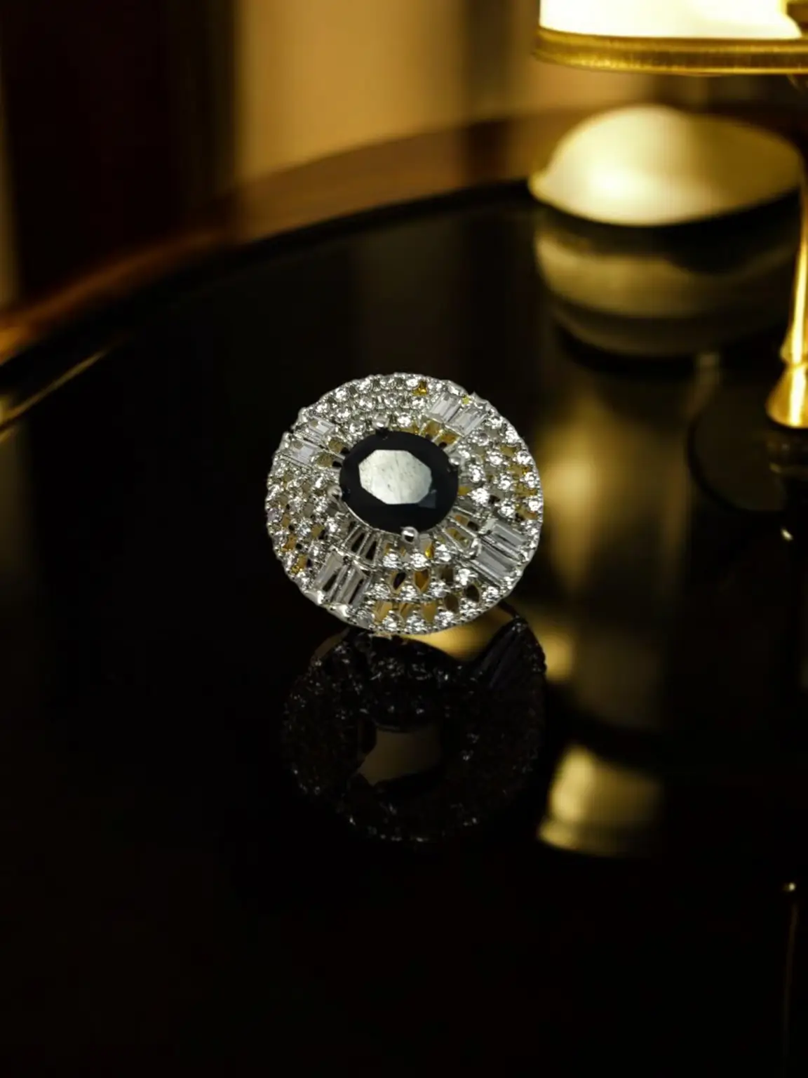 Black American Diamond Ring - Image 2