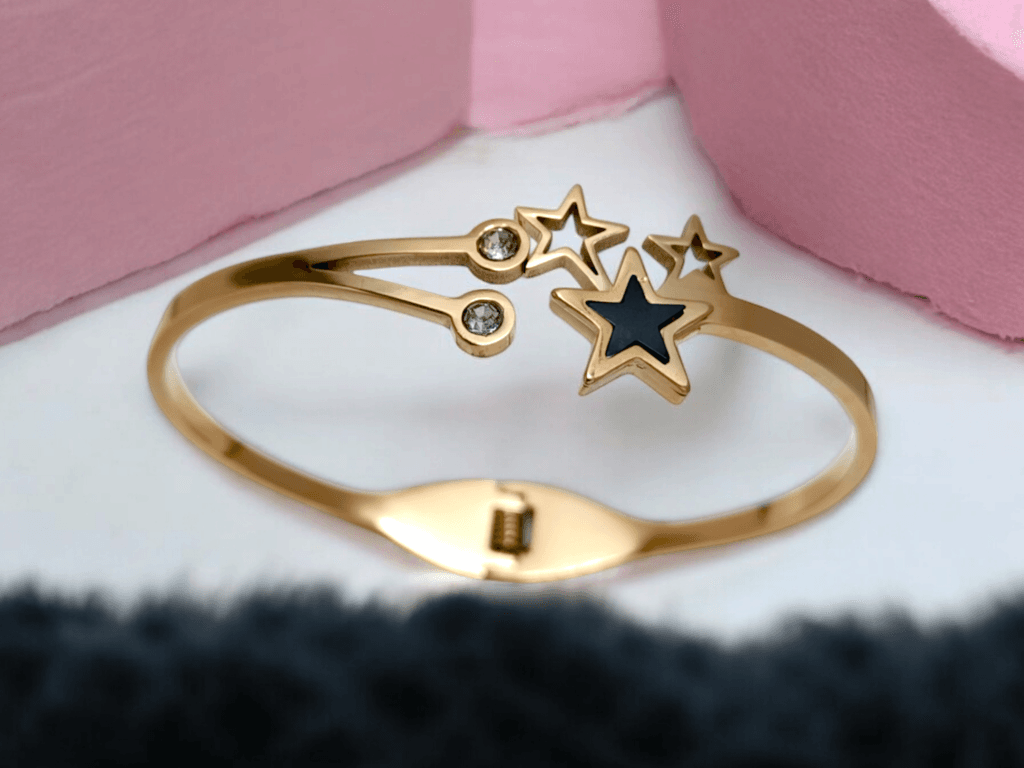 Gold Bracelet with Star Design - Image 2