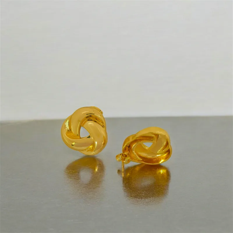 Timeless Knot  Gold Earrings