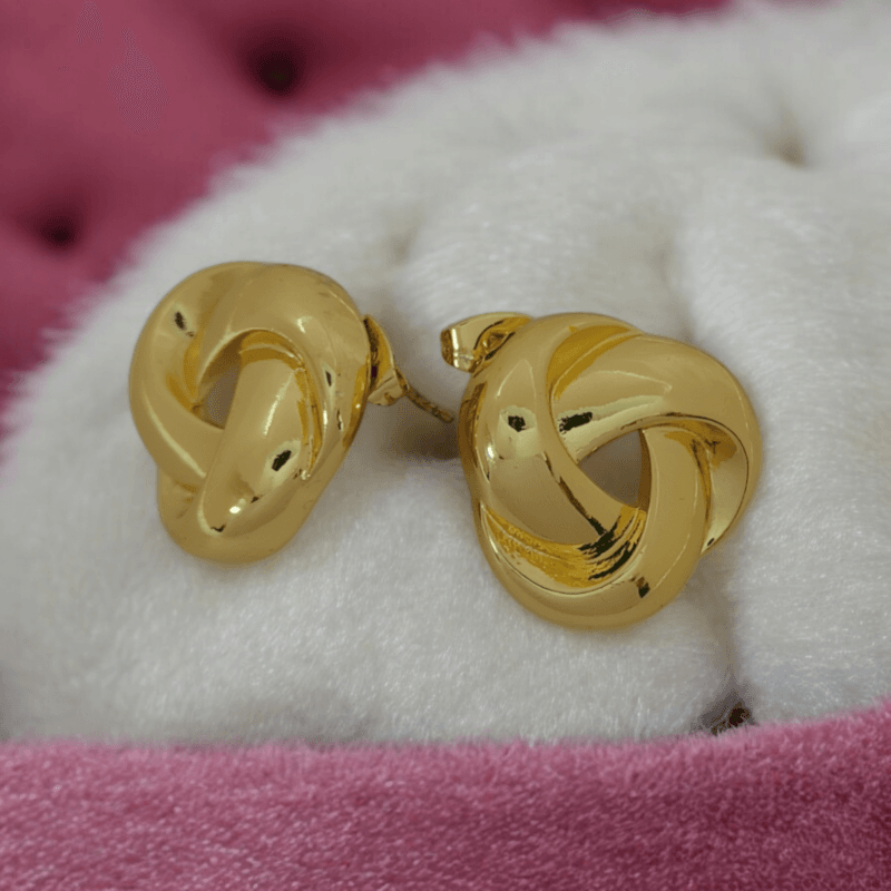 Timeless Knot  Gold Earrings - Image 2