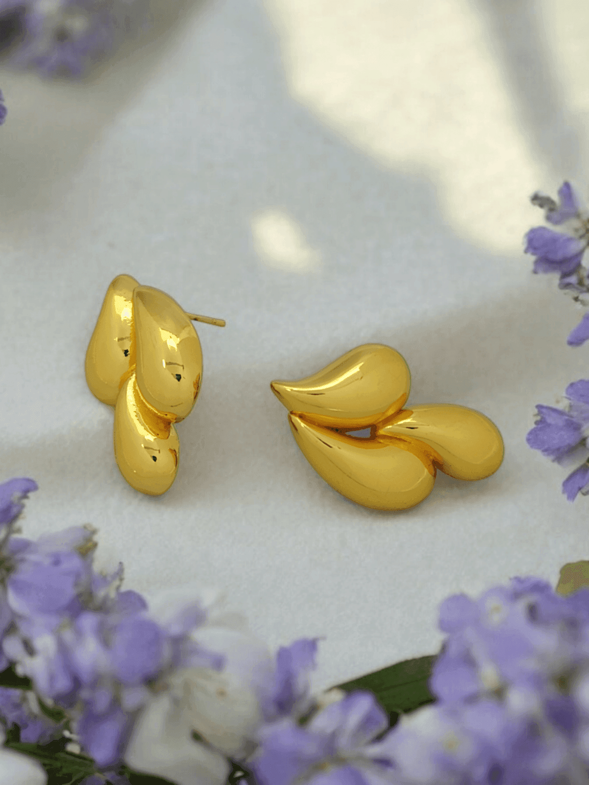 Golden Petal Earrings