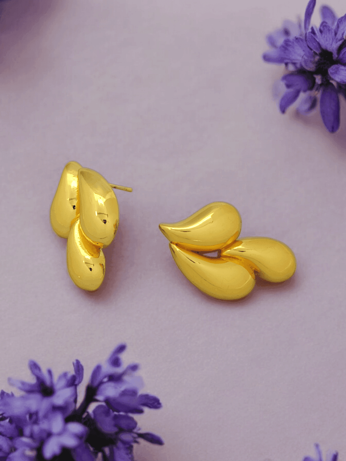 Golden Petal Earrings - Image 2