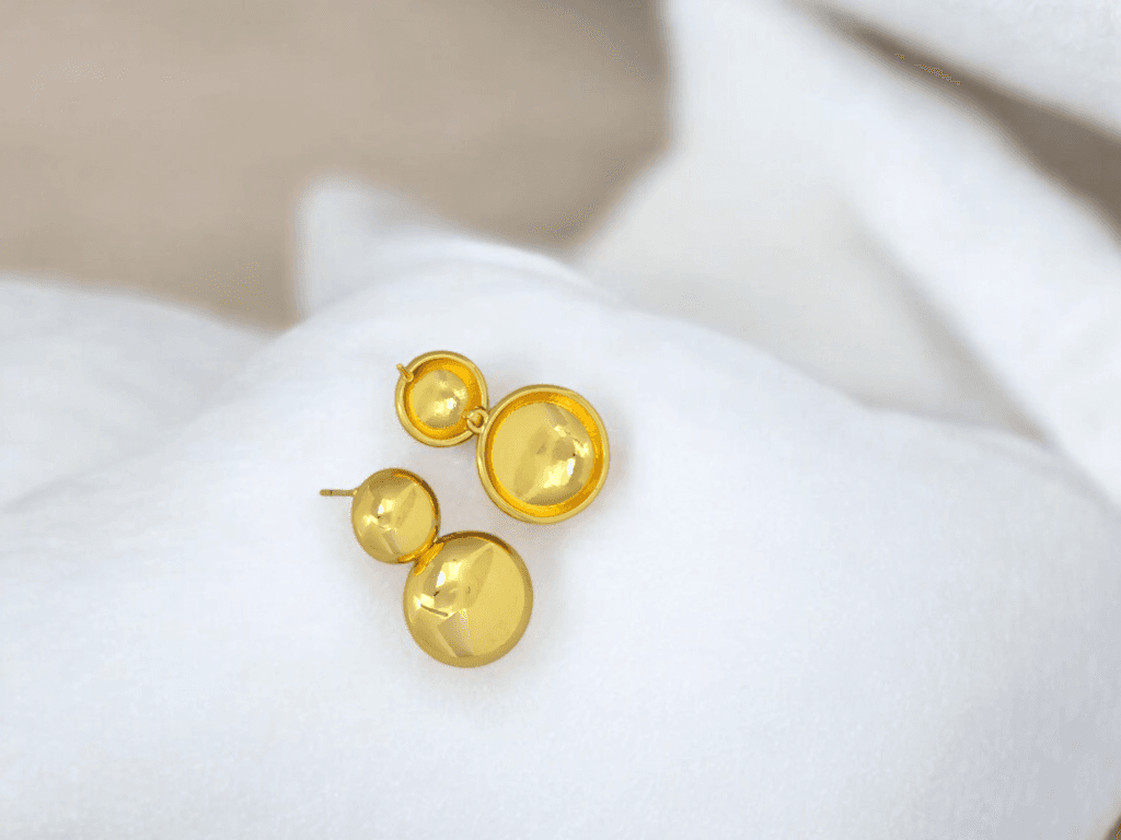 Stunning Gold-Plated Earrings - Image 2