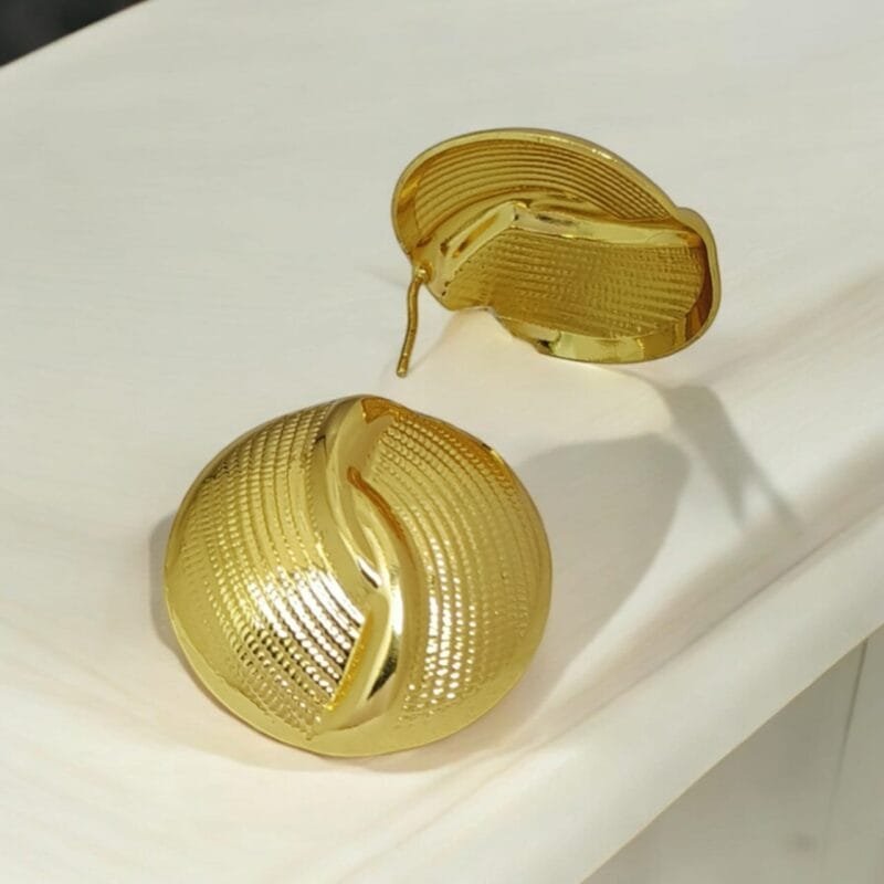 Gold Ball Earrings - Image 2