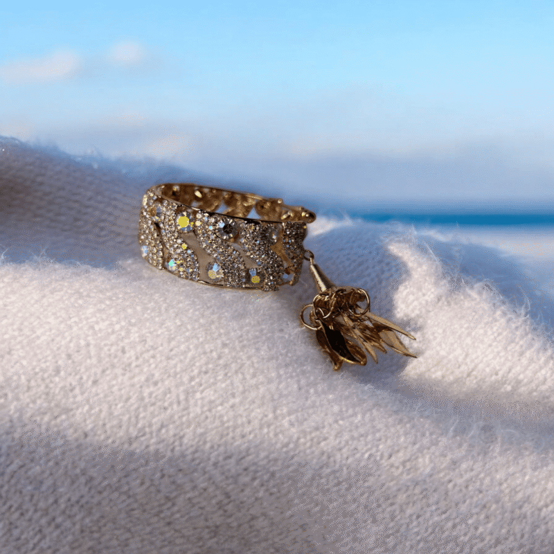 Golden Wave Cuff Bracelet