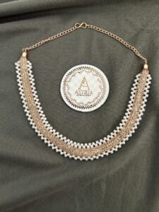 Rose Gold Pearl Necklace