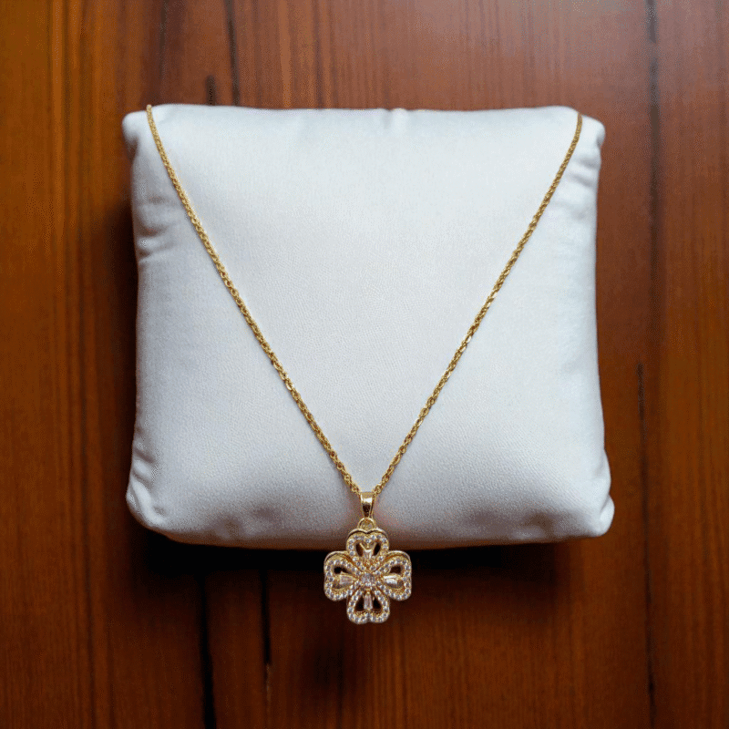 Stainless steel gold plated necklace