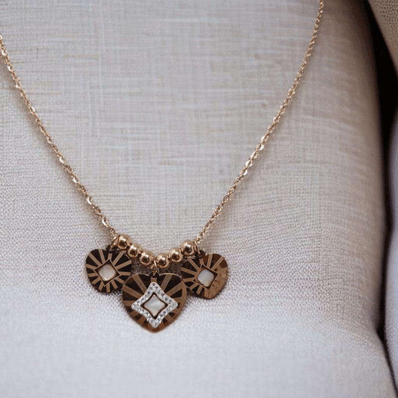 Rose Gold Charm Necklace - Image 2