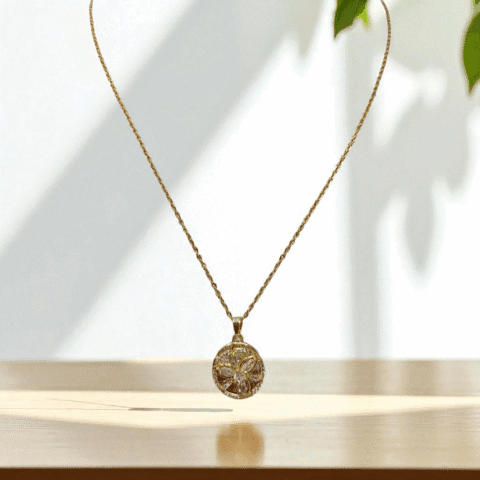 Golden Lotus Necklace